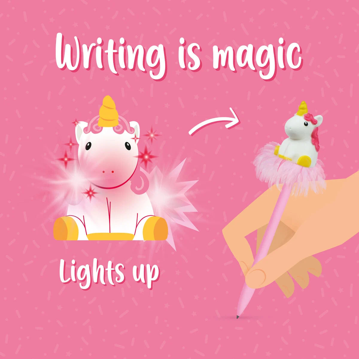 LEGAMI PENNA LUMINOSA - Writing Is Magic Unicorn