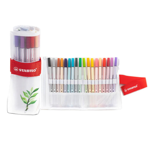 STABILO PEN 68 BRUSH - Rotolo 18 Pennarelli