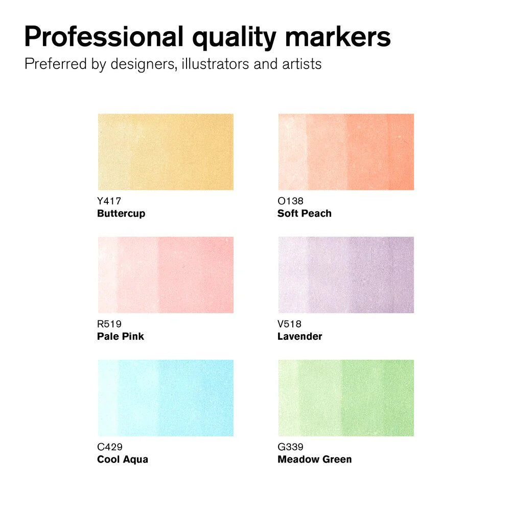 WINSOR & NEWTON PROMARKER - Pastel Tones 6 Pz