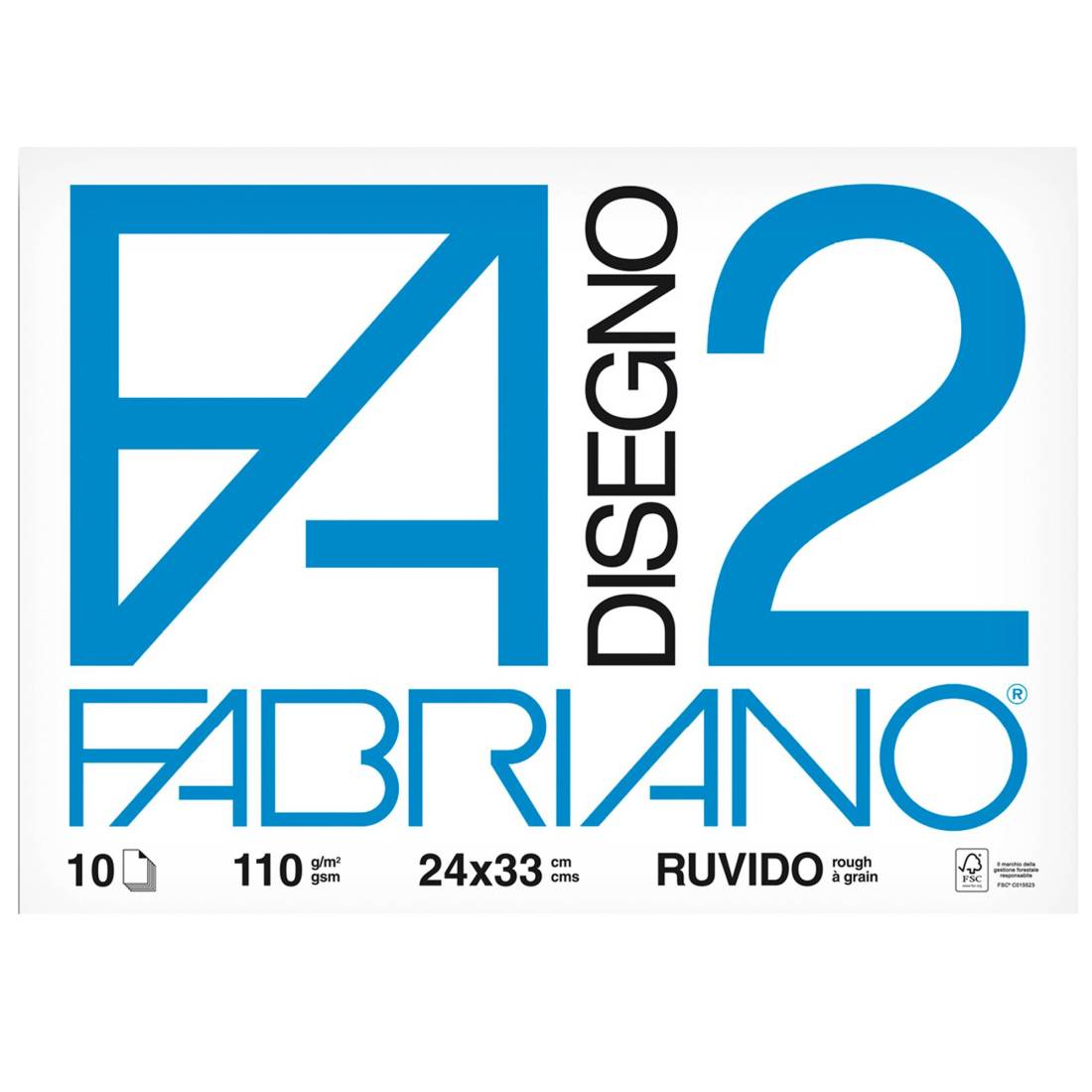ALBUM DA DISEGNO FABRIANO F2 - Ruvido 24x33 10fg