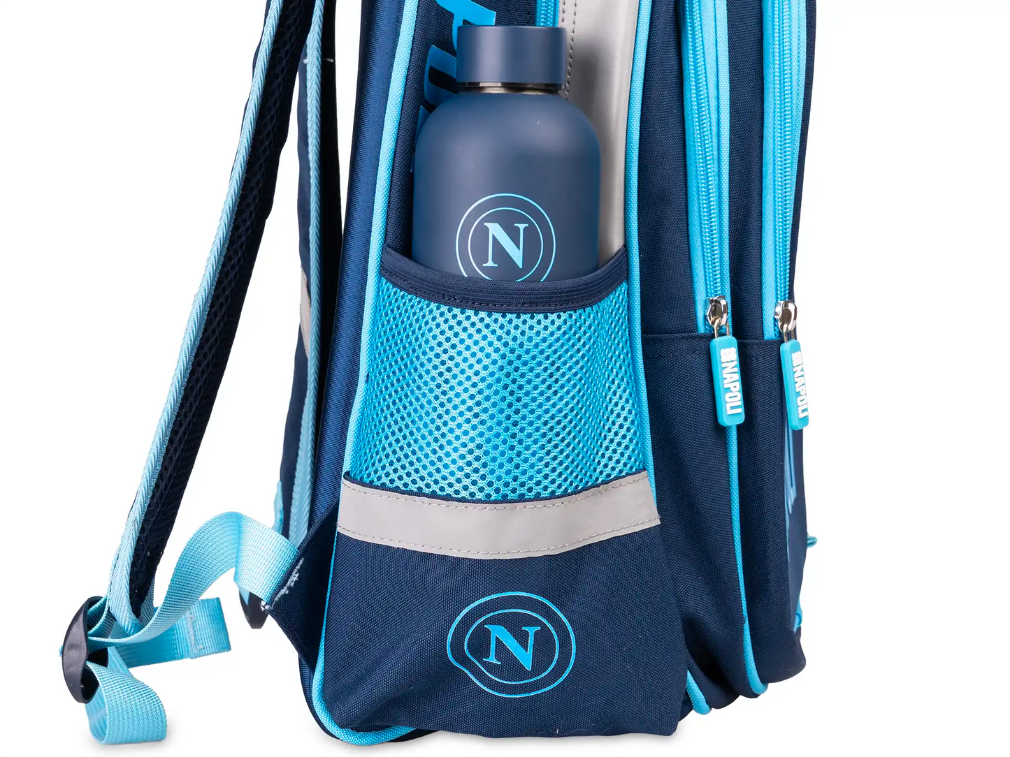COLOURBOOK - Zaino Scuola SSC Napoli Blu Con Borraccia Omaggio