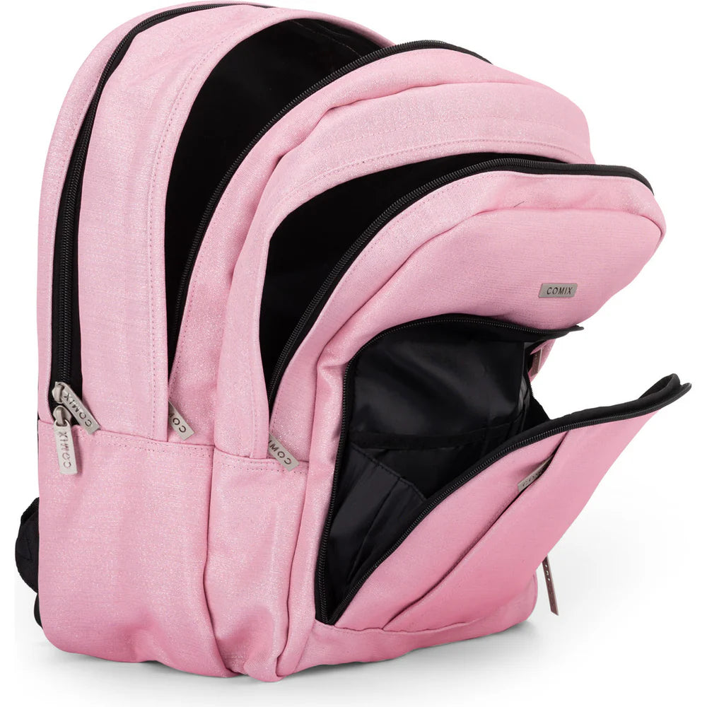 COMIX - Zaino Organizzato Lurex Rosa