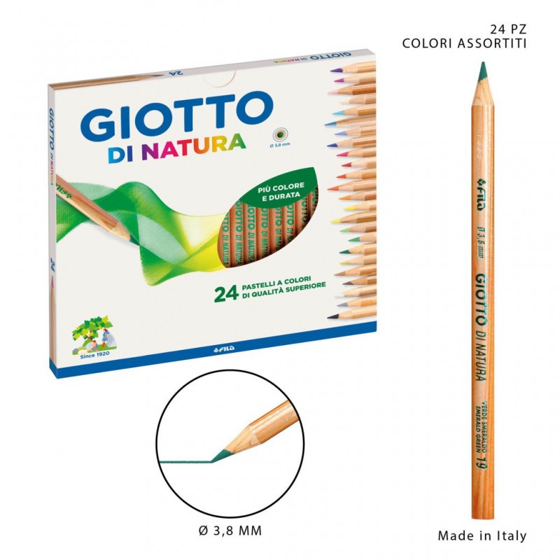 PASTELLI GIOTTO DI NATURA - Confezione Da 24Pz
