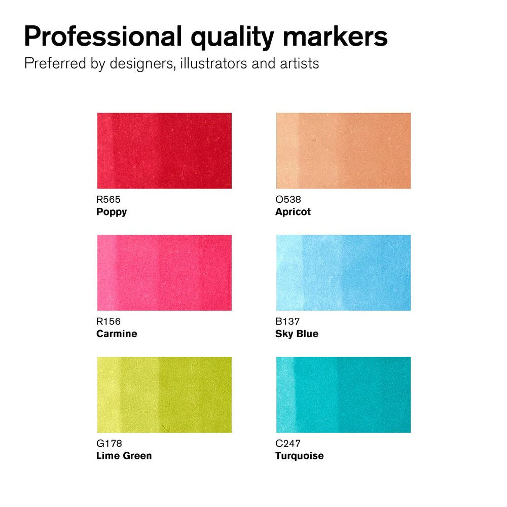 WINSOR & NEWTON PROMARKER BRUSH - Mid Tones 6 Pz