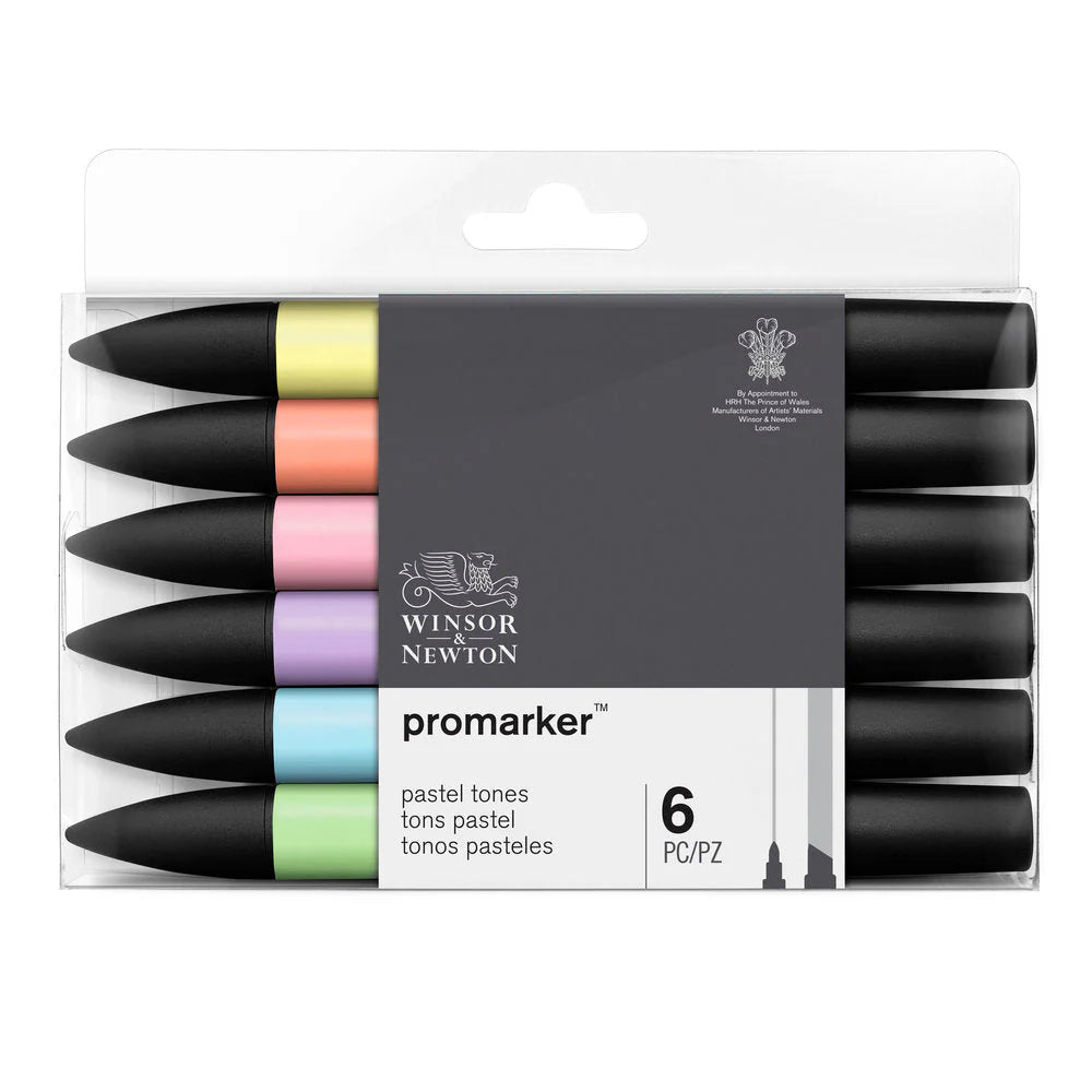 WINSOR & NEWTON PROMARKER - Pastel Tones 6 Pz