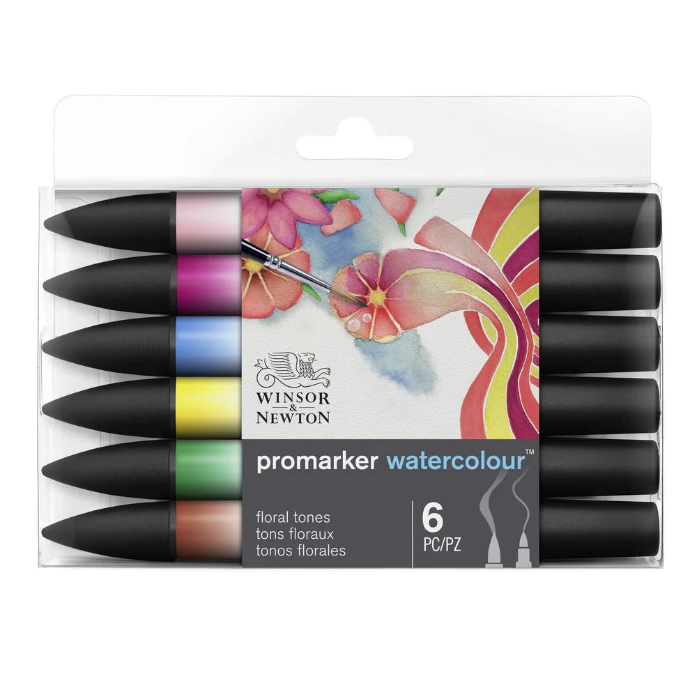 WINSOR & NEWTON PROMARKER WATERCOLOUR - Floral Tones 6 Pz