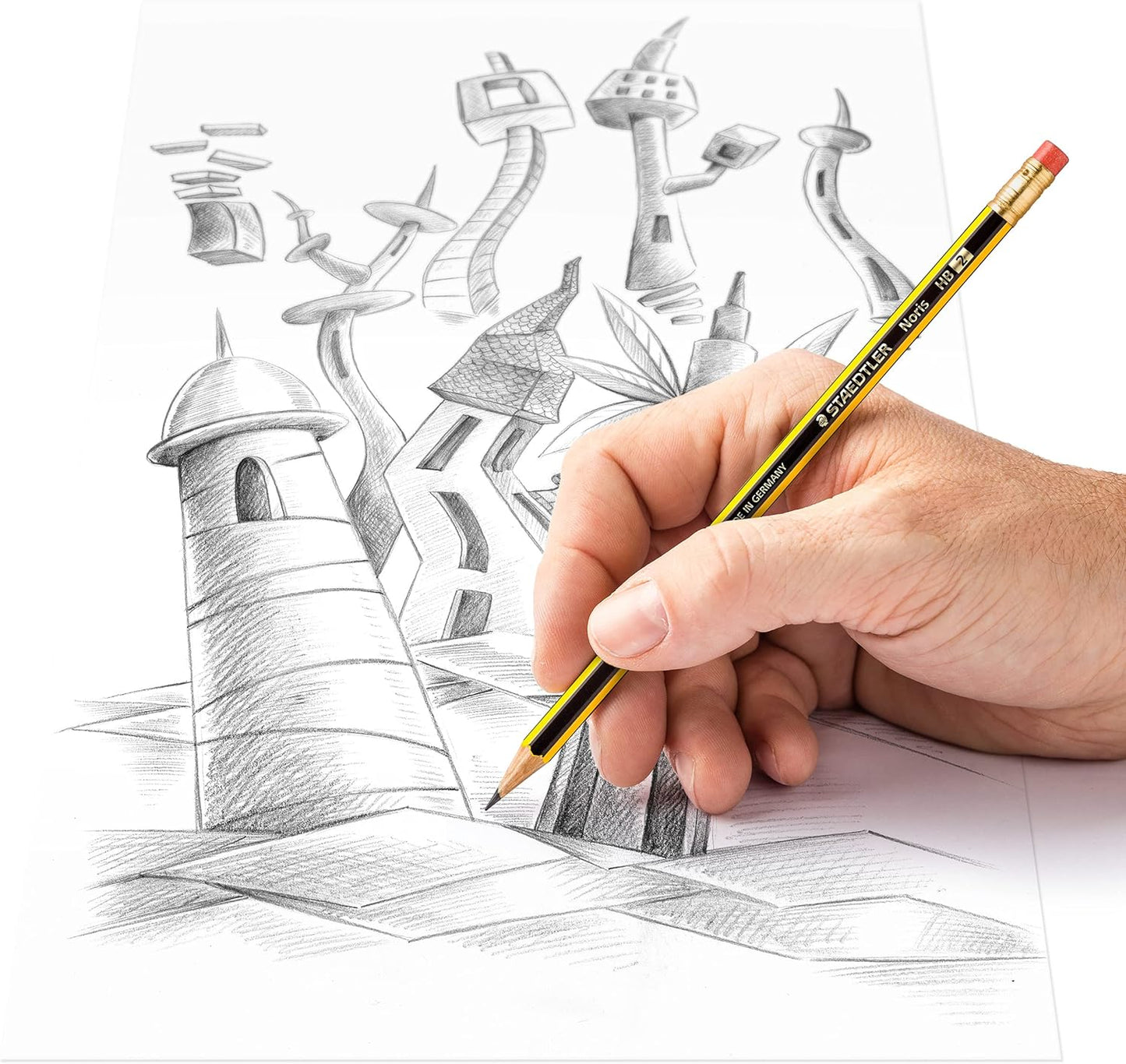 STAEDTLER MATITA NORIS - 122-2 HB Con Gomma 12 Pz.