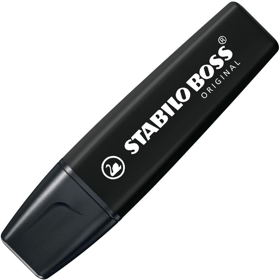 EVIDENZIATORE STABILO BOSS ORIGINAL - Colore Nero Confezione Da 2 Pz