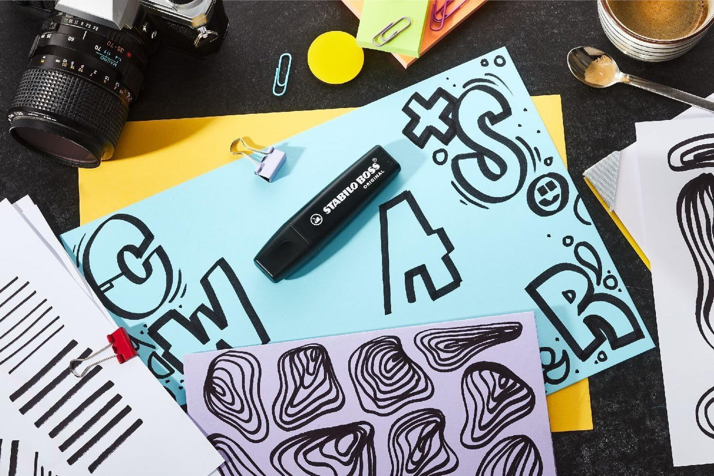 EVIDENZIATORE STABILO BOSS ORIGINAL - Colore Nero Confezione Da 2 Pz
