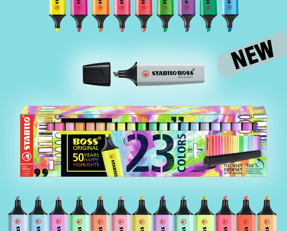 STABILO BOSS ORIGINAL DESKSET - 50 Years Edition 23pz