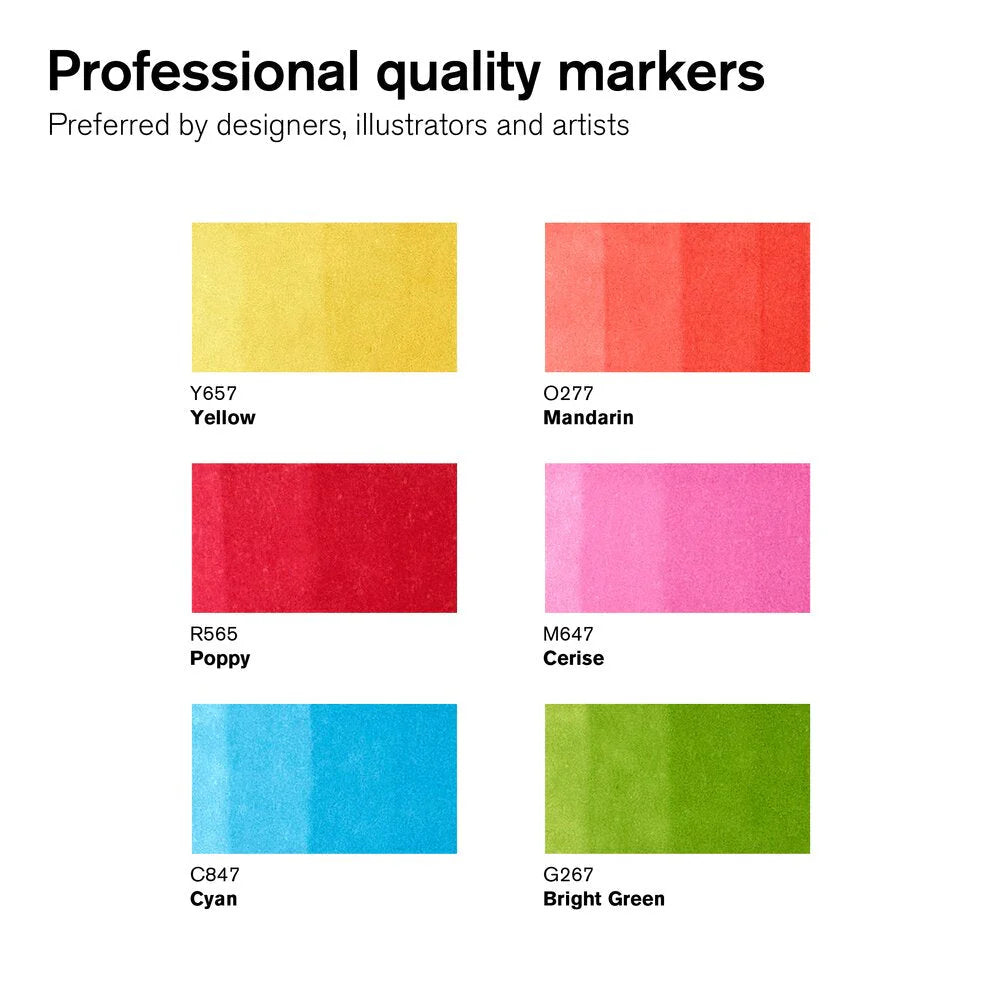 WINSOR & NEWTON PROMARKER - Vibrant Tones 6 Pz