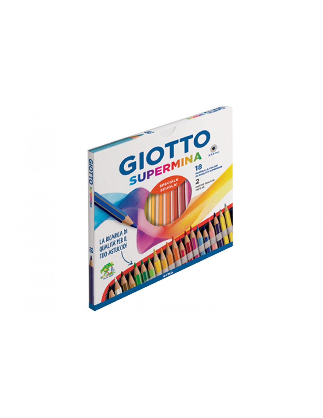 PASTELLI GIOTTO SUPERMINA - Confezione Da 18 Pz + 2 Matite Lyra