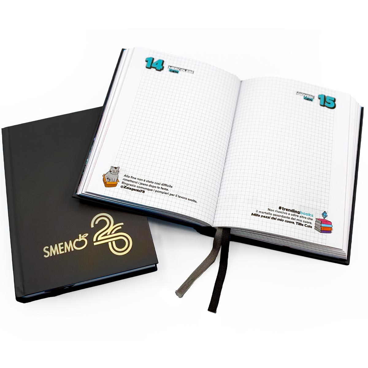 SMEMO - Diario 2025/26 16 Mesi Classic Nero