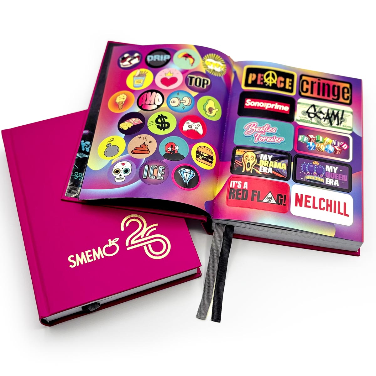 SMEMO - Diario 2025/26 16 Mesi Classic Rosa
