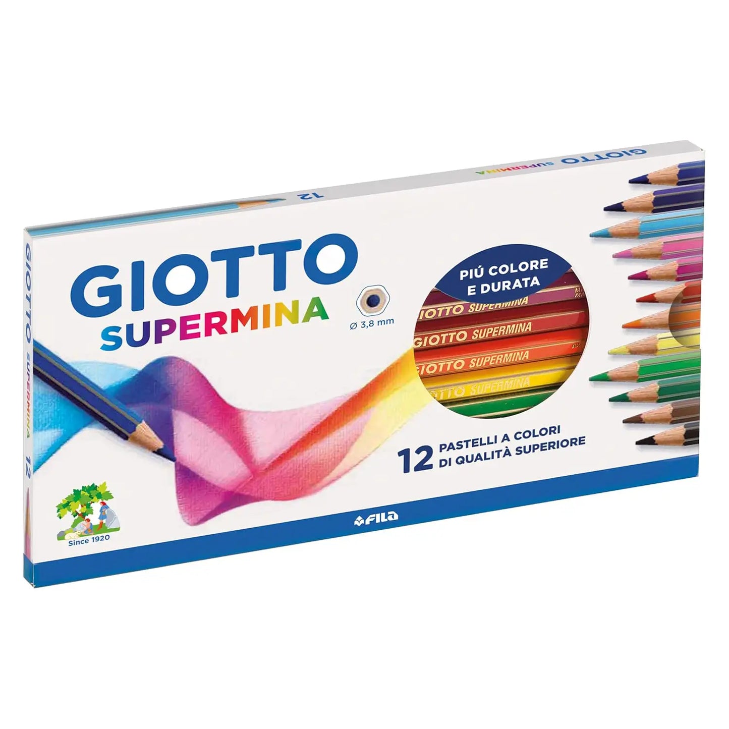 PASTELLI GIOTTO SUPERMINA - Confezione Da 12 Pz