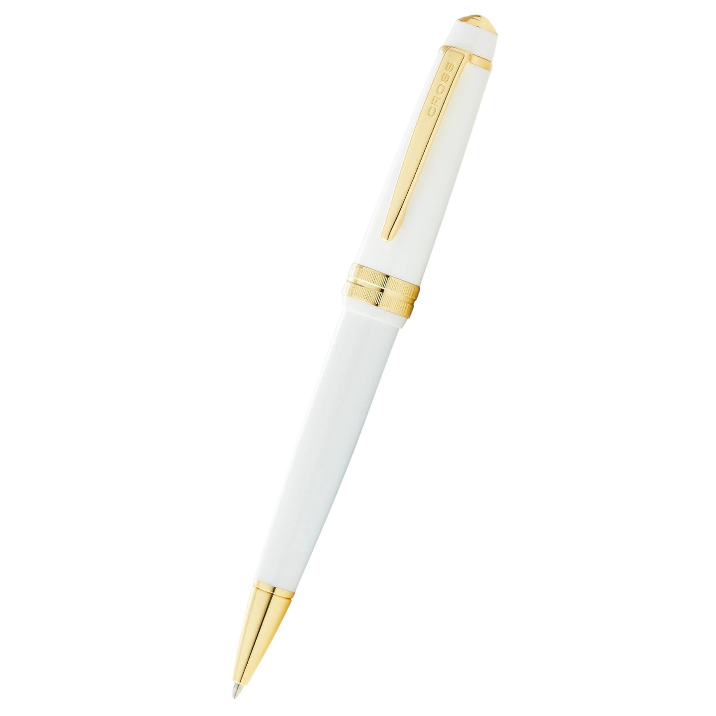 CROSS - Bailey Light™ Polished White Resin and Gold Tone Ballpoint Pen