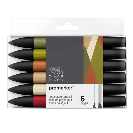 WINSOR & NEWTON PROMARKER - Landscape Tones 6 Pz