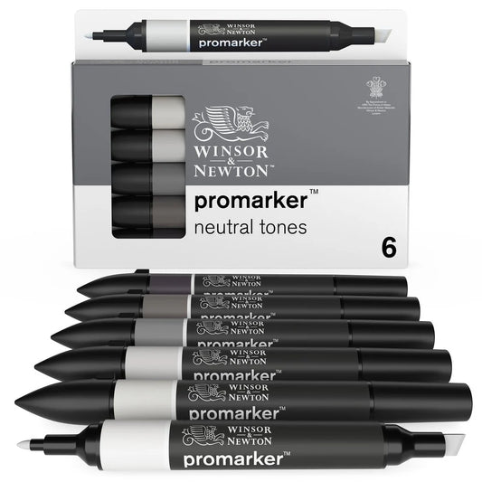 WINSOR & NEWTON PROMARKER NEUTRAL TONES - 6 Pz