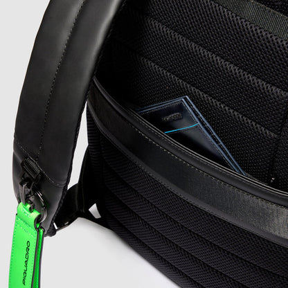 PIQUADRO - Zaino Uomo Fast Check Resistente All'Acqua Nero