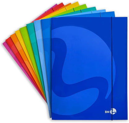 CARTELLINA CON ELASTICO A4 - Confezione Da 5 Pz Colori Assortiti