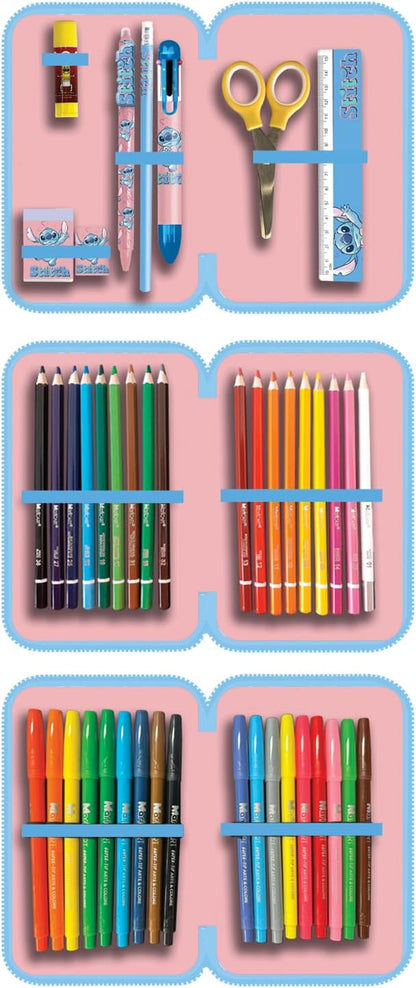 STITCH - Astuccio 3 Zip Scuola