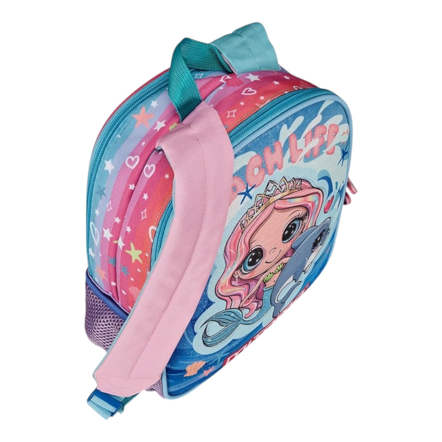 MITAMA ZAINO ASILO SPINNY - Double Face Con Doppia Grafica Sirena/Unicorno