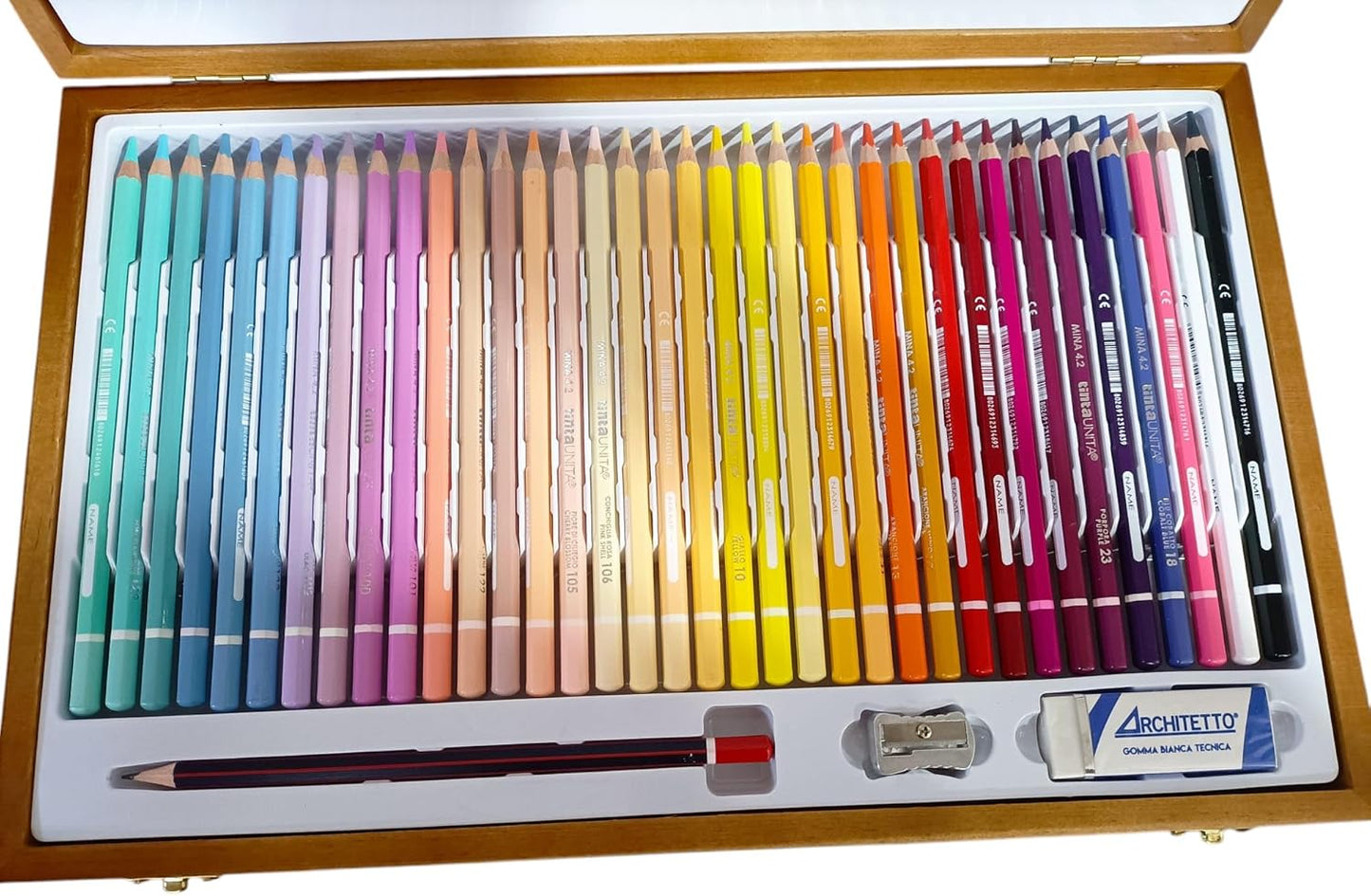 TINTA UNITA - Valigetta in Legno Art 72 Pastelli