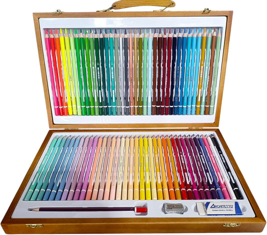 TINTA UNITA - Valigetta in Legno Art 72 Pastelli