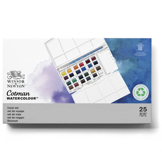 WINSOR & NEWTON COTMAN WATERCOLOURS - Travel Set 25pz