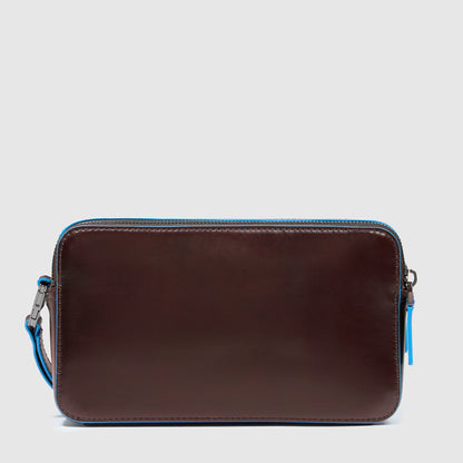 PIQUADRO - Pochette A Due Scomparti Mogano