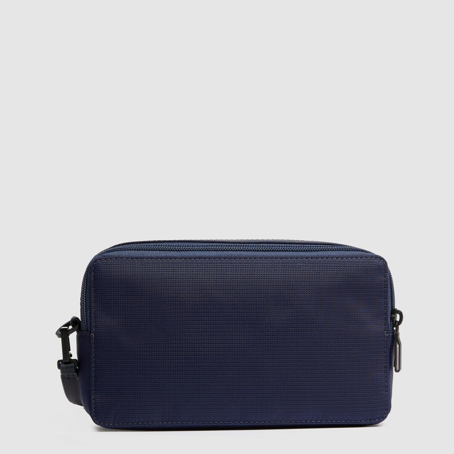 PIQUADRO - Pochette A Due Scomparti In Tessuto Riciclato Blu