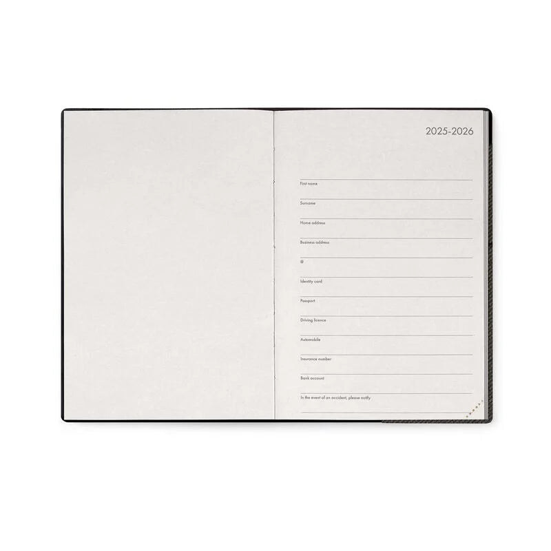 LEGAMI - Agenda 16 Mesi Giornaliera 2025/2026 Medium Deep Graphite