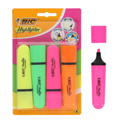 BIC SET 4 EVIDENZIATORI - Neon