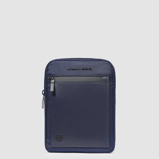 PIQUADRO - Borsello Porta Ipad Mini Tessuto Riciclato Blu
