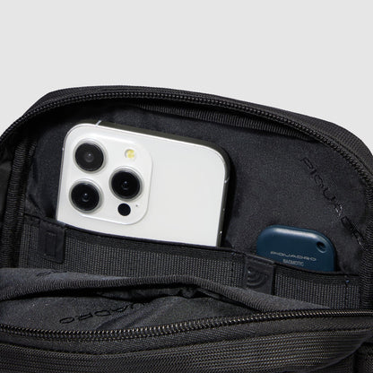 PIQUADRO - Borsello Porta Ipad Mini Tessuto Riciclato Nero