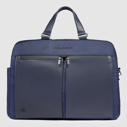 PIQUADRO - Borsa Porta Pc 15,6" In Tessuto Riciclato Blu
