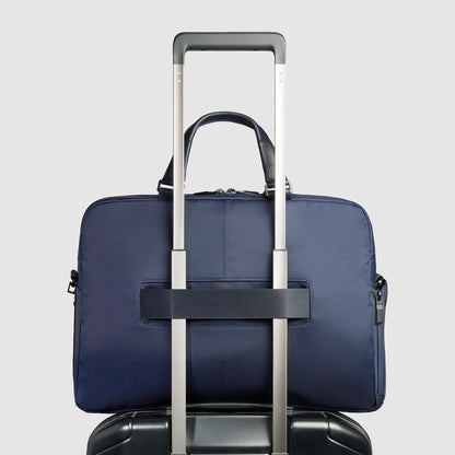 PIQUADRO - Borsa Porta Pc 15,6" In Tessuto Riciclato Blu