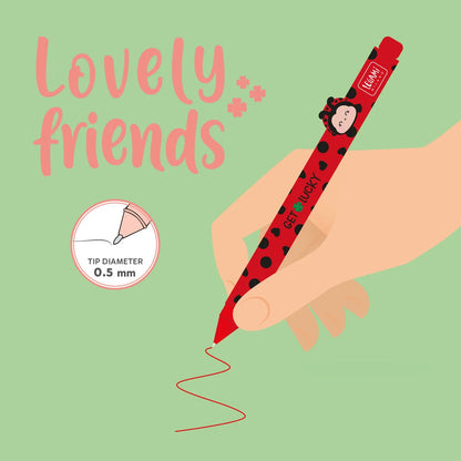 LEGAMI - Penna Gel Ladybug "Get Lucky" Lovely Friends
