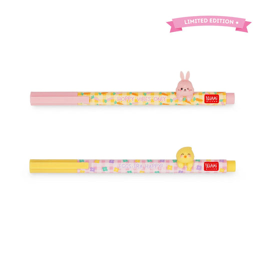 LEGAMI - Set di 2 Penne Gel Lovely Friends Hoppy Easter