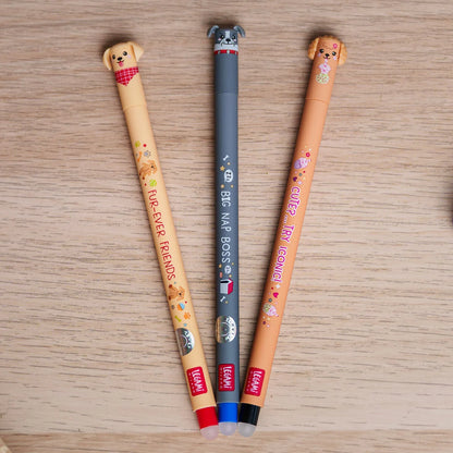 LEGAMI - Set di 3 Penne Cancellabili Erasable Pen Fur-ever Friends