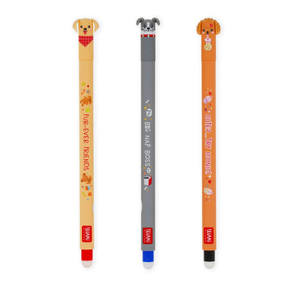 LEGAMI - Set di 3 Penne Cancellabili Erasable Pen Fur-ever Friends