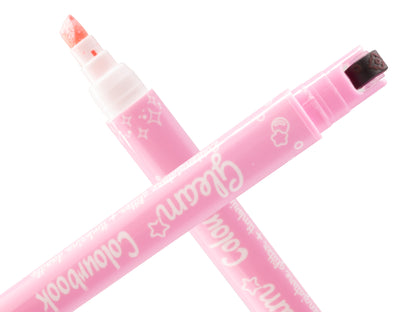 COLOURBOOK SET 3 EVIDENZIATORI GLEAM ROSA - Evidenziatori Glitterati Con Timbrino