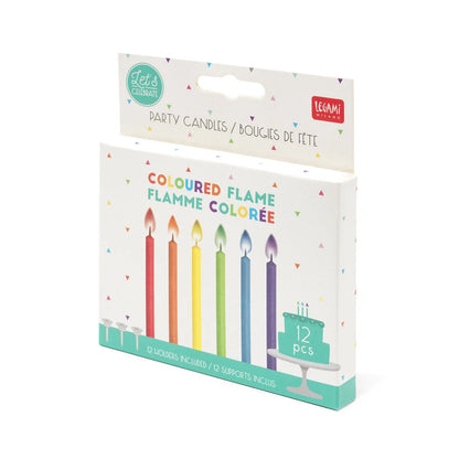 LEGAMI SET CANDELINE - 12 Candeline Con Fiamma Colorata
