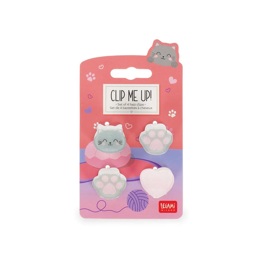 LEGAMI - Set di 4 Mini Mollette per Capelli Kitty Clip me up!