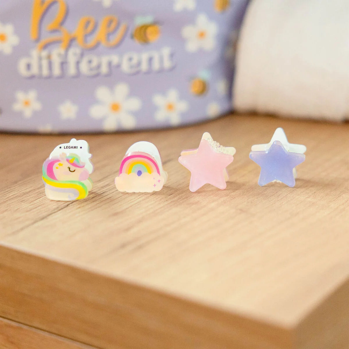 LEGAMI - Set di 4 Mini Mollette per Capelli Unicorn Clip me up!