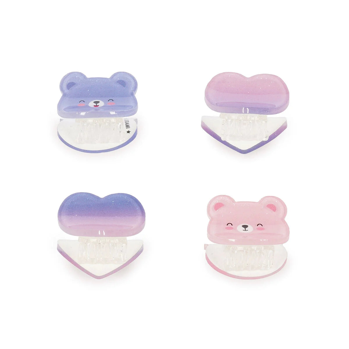 LEGAMI - Set di 4 Mini Mollette per Capelli Teddy Clip me up!