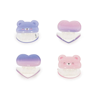 LEGAMI - Set di 4 Mini Mollette per Capelli Teddy Clip me up!