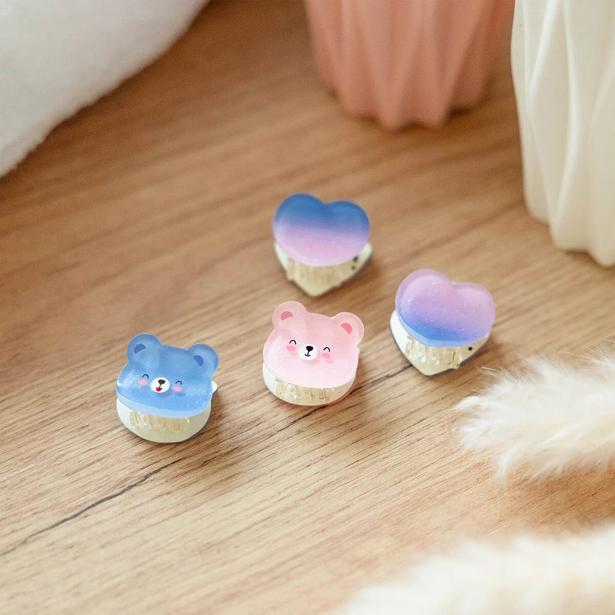 LEGAMI - Set di 4 Mini Mollette per Capelli Teddy Clip me up!