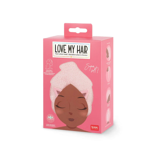 LEGAMI - Asciugamano per Capelli a Turbante Kitty Love My Hair