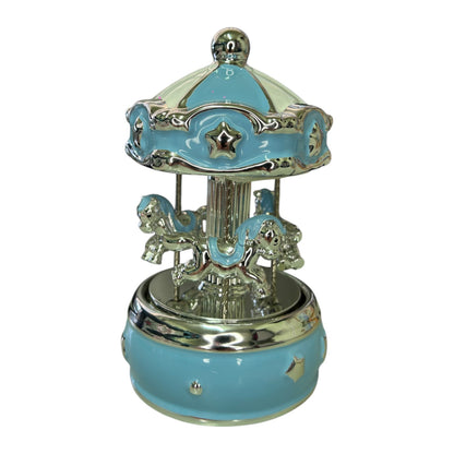 CARILLON GIOSTRA CON CAVALLI - Azzurro Con Luci